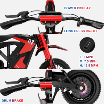 Evercross E-crossmotor 12 inch 250 Watt